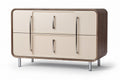 Moderne Dressoir met Houten Afwerking en Minimalistisch Design
