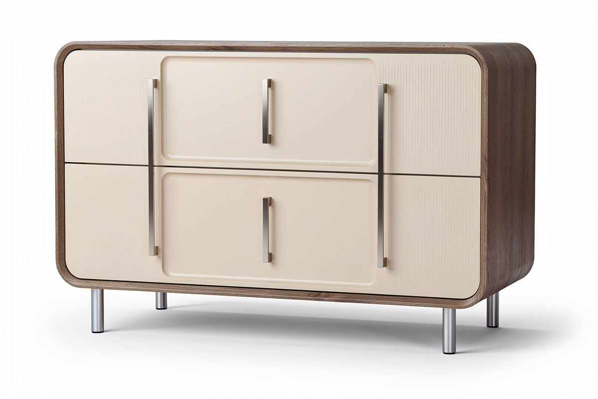 Moderne Dressoir met Houten Afwerking en Minimalistisch Design